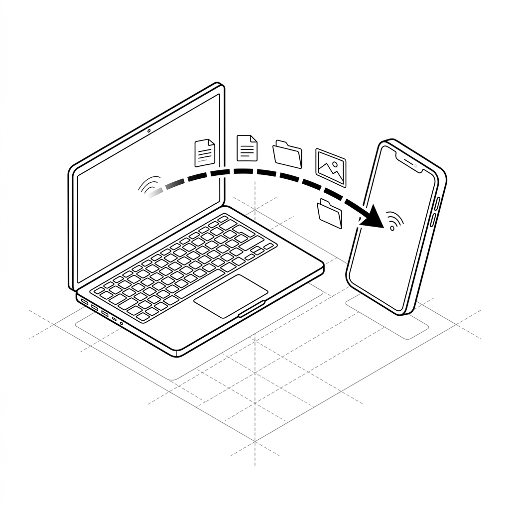 P2P file transfer illustration
